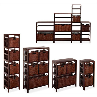Winsome Espresso Storage Shelf and Baskets