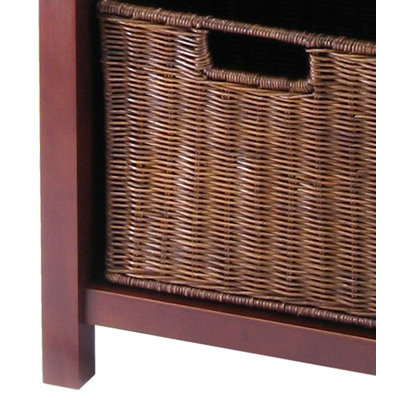 Winsome Milan Tall Storage Shelf with Baskets