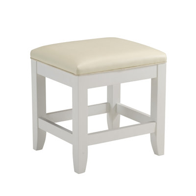 Home Styles Naples Vanity Table and Bench Set in White