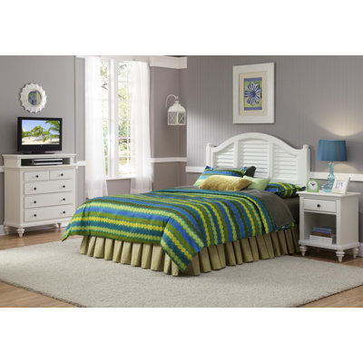 Bermuda Queen Headboard, Nightstand, and Media Chest by Home Styles -image
