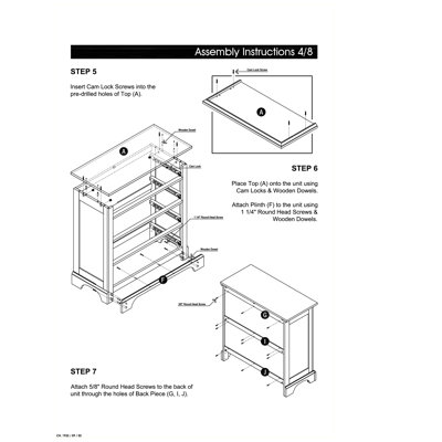 Home Styles Naples 4 Drawer TV 36" Media Chest