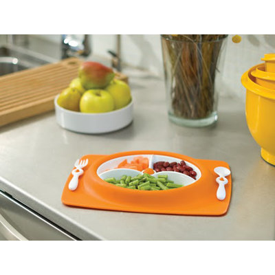 Skip Hop Mate Stay-Put Place Mat and Plate in Orange