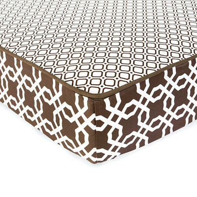 Skip Hop Lattice Bumper Free 4 Pieces Crib Bedding Set in Chocolate