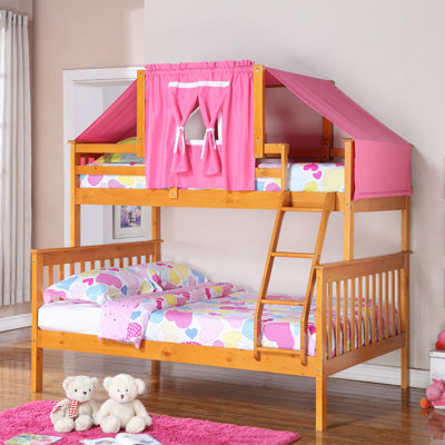 Bunk+Bed+Tent+Top ... Kids Twin Over Full Mission Bunk Bed with Tent Kit & Reviews | Wayfair