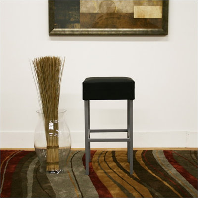 Wholesale Interiors Baxton Studio Andante Faux Leather Counter Stool in Black