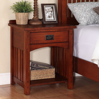 mission nightstand drawer nightstands ashton michael oak furniture wayfair grade wood foter exceptionally constructed virginia solid clean