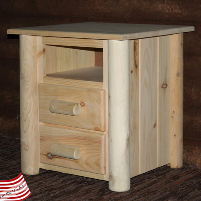Frontier 2 Drawer Nightstand by Lakeland Mills -image