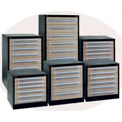 Lyon Workspace Products Eye-Level High Standard Cabinet with 9 Drawers: 30" W x 28 1/4" D x 59 1/4" H