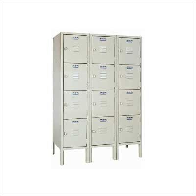 Lyon Workspace Products Four Tier Locker -3 Sections (Unassembled)