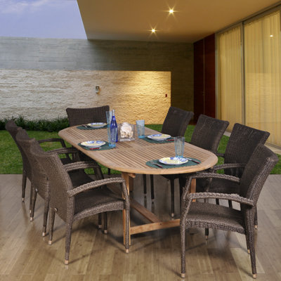 International Home Miami Atlantic 9 Piece Dining Set
