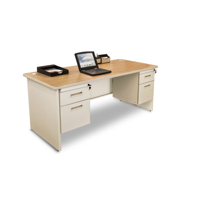 Marvel Office Furniture Pronto Double Pedestal Computer Desk