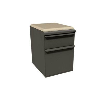 Marvel Office Furniture Zapf Mobile Pedestal File Cabinet with Seat