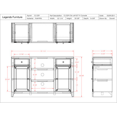 Legends Furniture City Loft 52" TV Stand