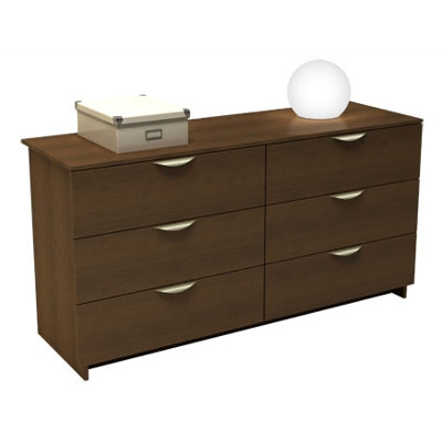 Nexera Nocce Truffle Double 6 Drawer Dresser