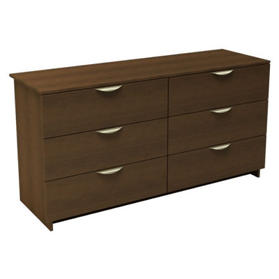 Nexera Nocce Truffle Double 6 Drawer Dresser