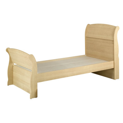 Nexera Alegria Twin Trundle Sleigh Bed in Natural Maple
