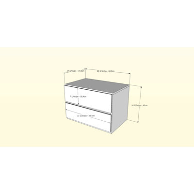 Nexera Allure 2 Drawer Nightstand