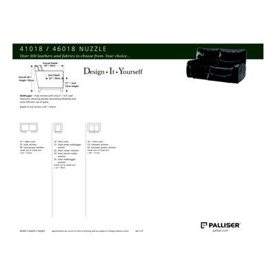 Palliser Furniture Nuzzle 2 Piece Fabric Reclining Living Room Set