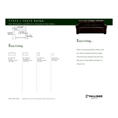 Palliser Furniture Raina Leather Ottoman