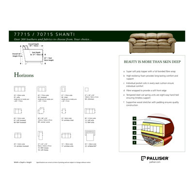 Palliser Furniture Shanti Leather Sofa