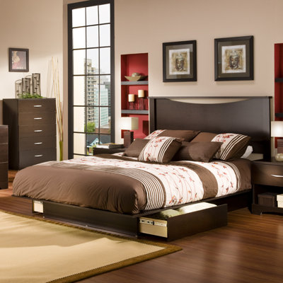 Infinity Queen Storage Platform Bed by South Shore -image