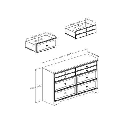 South Shore Sebastian 6-Drawer Dresser