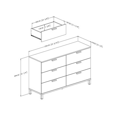 South Shore Flexible 6 Drawer Dresser