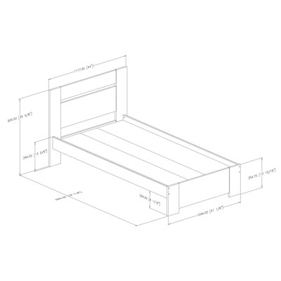 South Shore Flexible Distressed Twin Bed