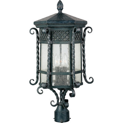 Maxim Lighting Scottsdale Outdoor Post Lantern in Country Forge