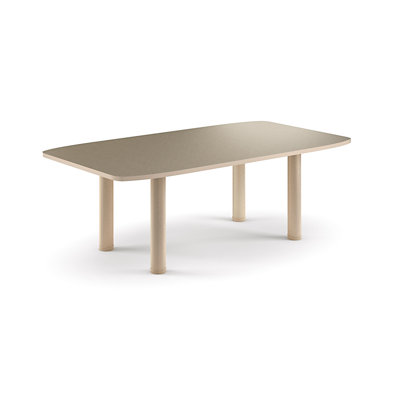 ABCO 72" Wide Boat Shape Top Conference Table with Designer Base