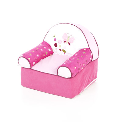 Lambs & Ivy Raspberry Swirl Kid's Recliner