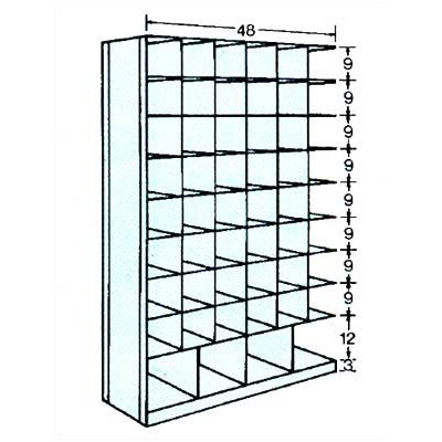 Penco 48" Wide Clipper Bin Unit - 52 Openings