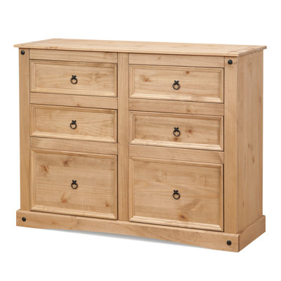 Aztec Mexican Pine 6 Drawer Dresser by Hometime -image