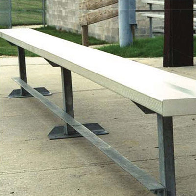 All Star Bleachers 21' W Aluminum Frame Team Bench with Optional Back & Contour Seat
