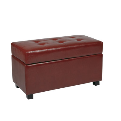 OSP Designs Metro Collection Rectangular Vinyl Storage Ottoman