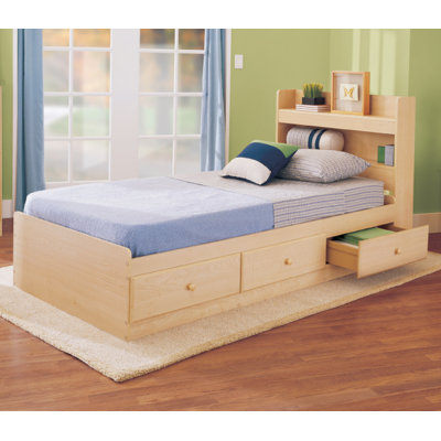 New Visions by Lane My Space, My Place Storage Twin Bed in Dark Walnut