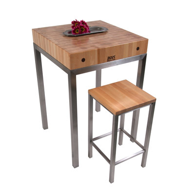 John Boos Metropolitan Designer Prep Table with Butcher Block Top