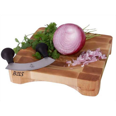 John Boos BoosBlock Mezzaluna Butcher Block Cutting Board