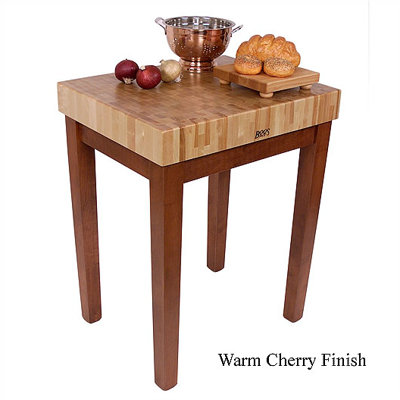 John Boos American Heritage Chef's Block Prep Table with Butcher Block Top