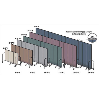 ScreenFlex Commercial Edition Eleven Panel Portable Room Divider