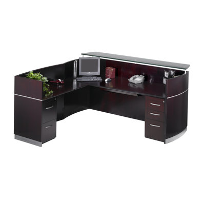 Mayline Group Napoli Reception Desk and Return with Screen