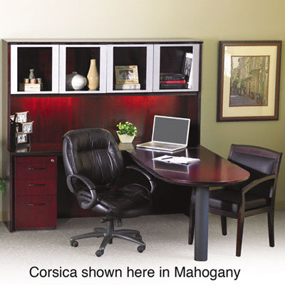 Mayline Group Corsica Series Bow Front Executive Desk Top