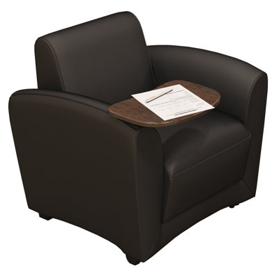 Mayline Group Santa Cruz Leather Mobile Lounge Chair with Tablet