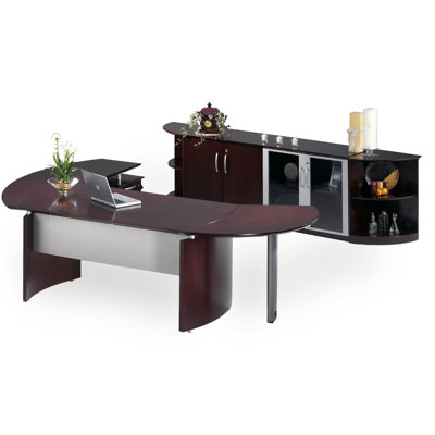Mayline Group Napoli L-Shape Desk Office Suite