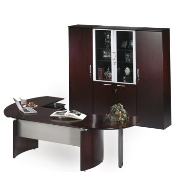 Mayline Group Napoli L-Shape Desk Office Suite