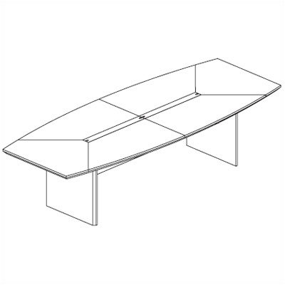 Mayline Group 12' Corsica Boat-Shaped Conference Table