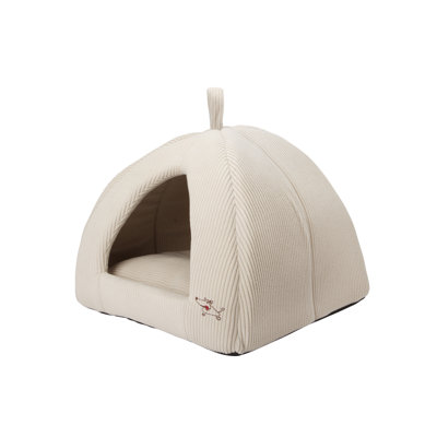 Best Pet Supplies Pet Tent Bed in Beige Corduroy