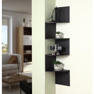 4D Concepts Hanging Corner Storage In Black