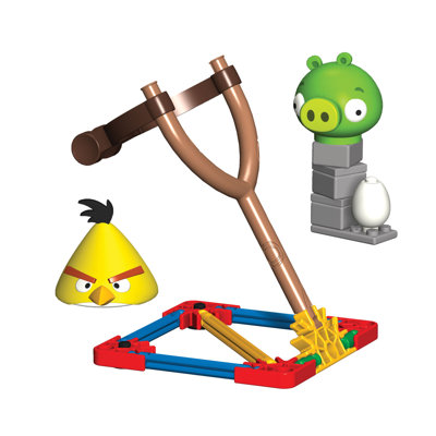 K'NEX Angry Birds Yellow Bird and Medium Minion Pig Building Set