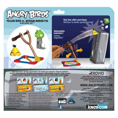 K'NEX Angry Birds Yellow Bird and Medium Minion Pig Building Set